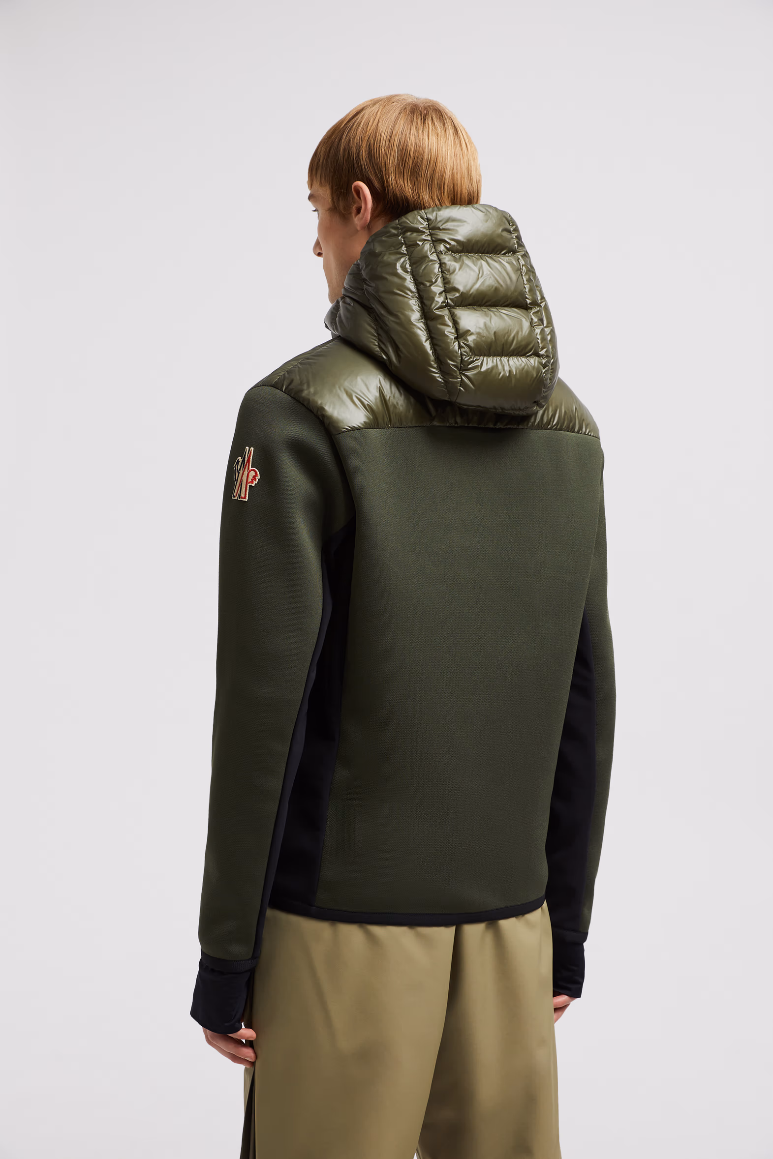 Padded Zip-Up Hoodie Men Green Moncler 5
